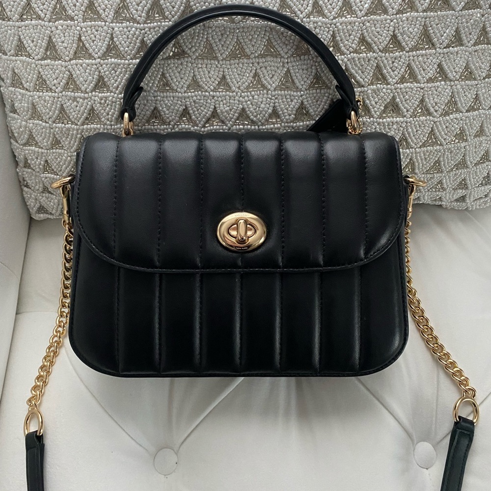 Coach cross body bag with gold hardware